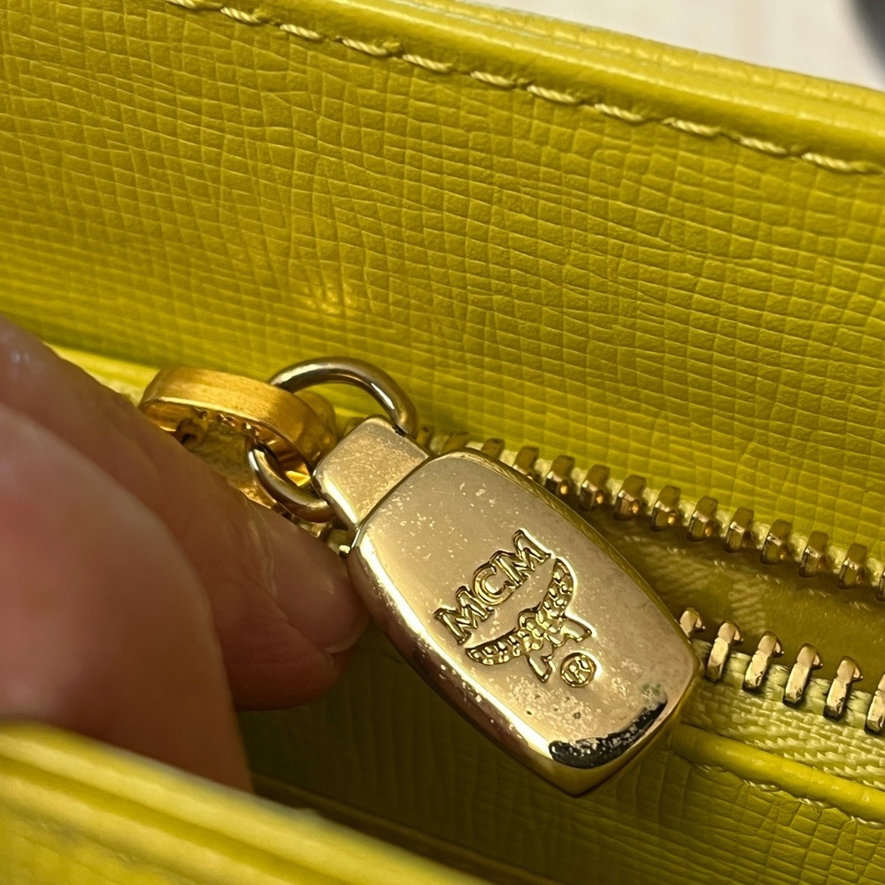 MCM Yellow Tote Bag GUc AUTHENTIC - Picture 15 of 16
